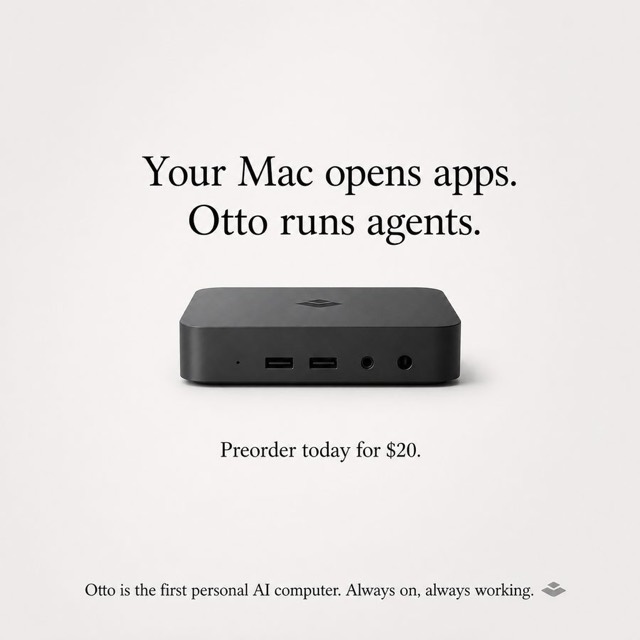 Otto ad: your Mac opens apps, Otto runs agents